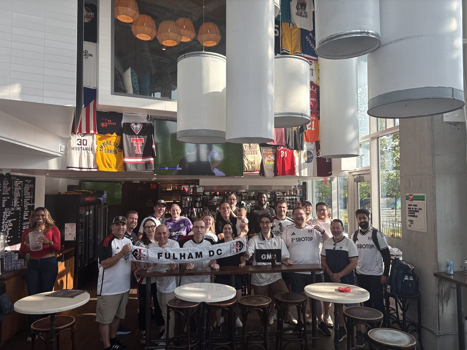 Fulham DC supporters gathered at Suzie Q's
